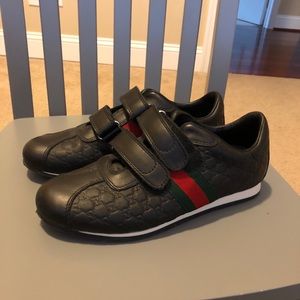 Authentic Gucci leather sneakers for boys